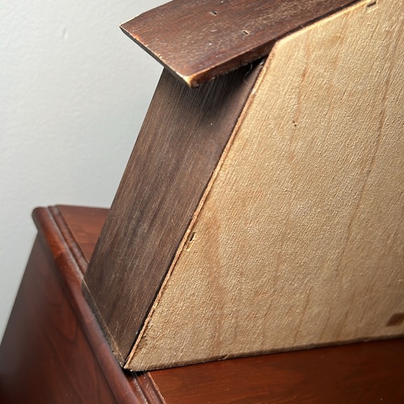 VTG Christmas Kitsch wooden festive doll house diorama figurine wall hanging - Picture 13 of 17